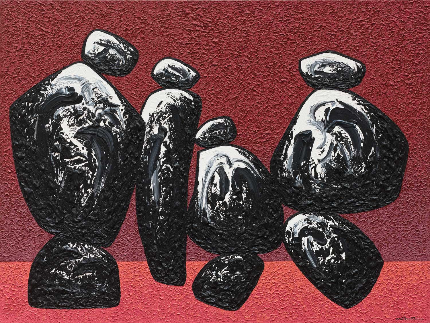 Rocks 1, 2012, acrylic on canvas, 150 × 200 cm. Courtesy the artist and Rossi &amp; Rossi, London